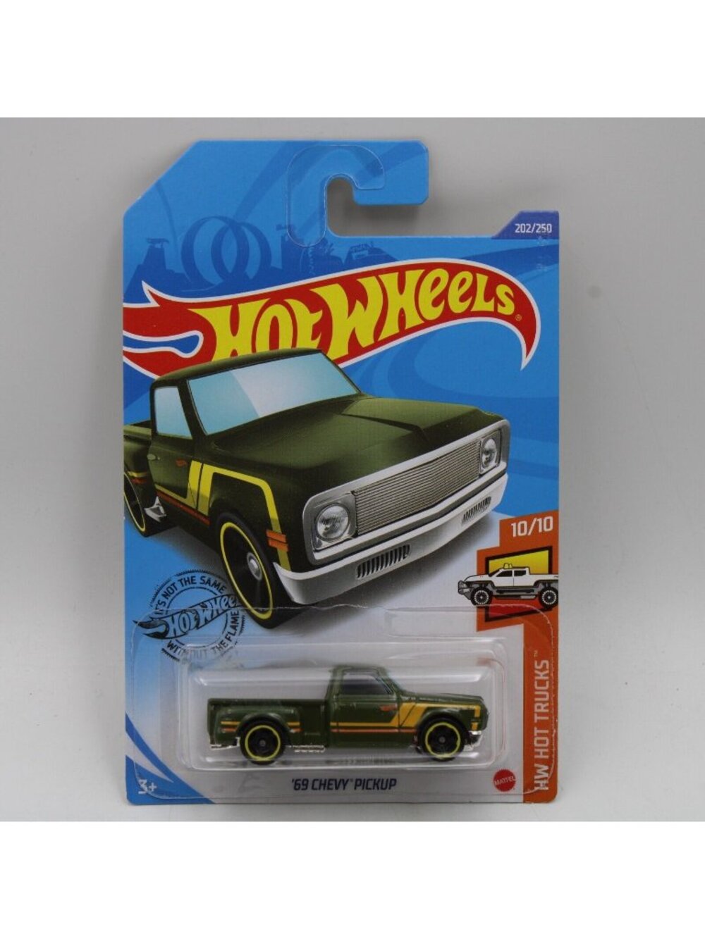 Hot Wheels '69 Chevy Pickup Olive Green 2020 HW Hot Trucks 10/10 202/250